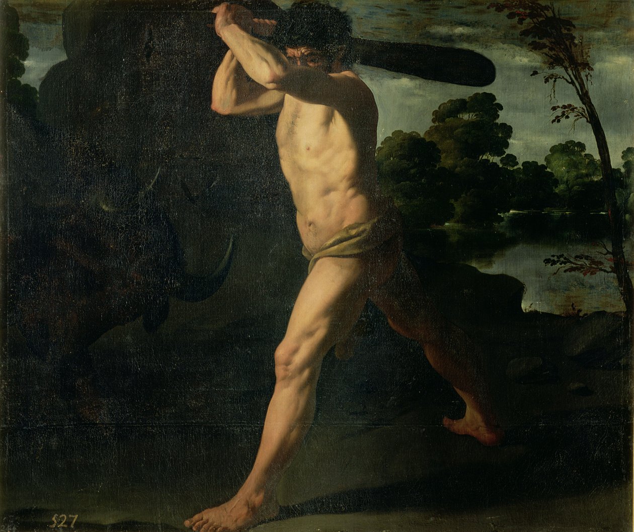 Herkül ve Girit Boğası by Francisco de Zurbaran