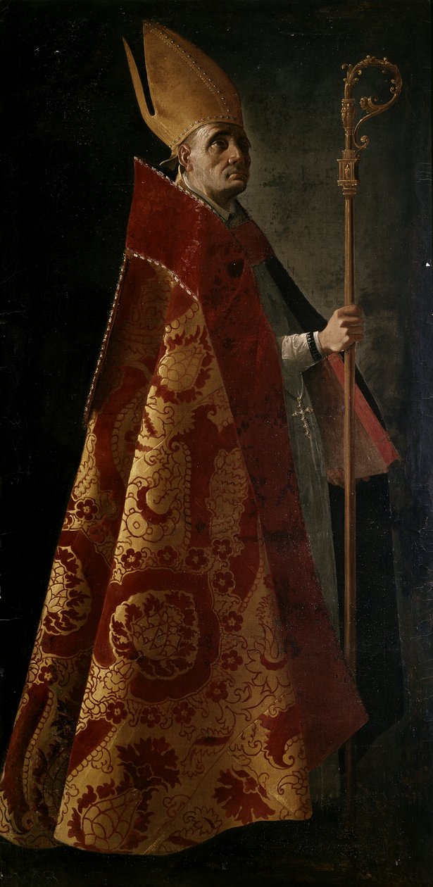 Sevilla'daki San Pablo El Real için Tablolar: Sant 'Ambrogio by Francisco de Zurbaran