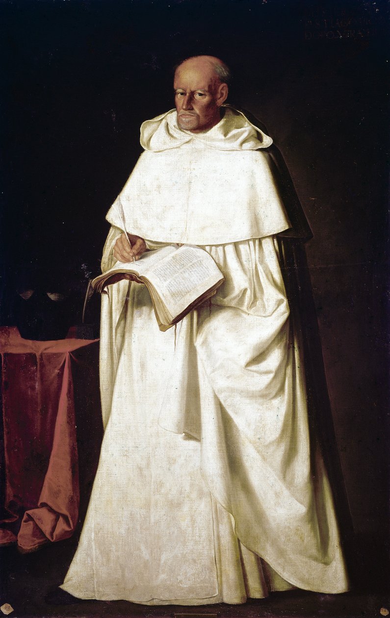 Sevilla'daki Merced Calzada Kütüphanesi için resimler: keşiş Hernando De Santiago by Francisco de Zurbaran