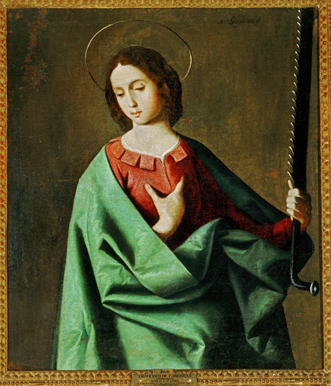 Aziz Euphemia ... (tuval üzerine tablo) by Francisco de Zurbaran