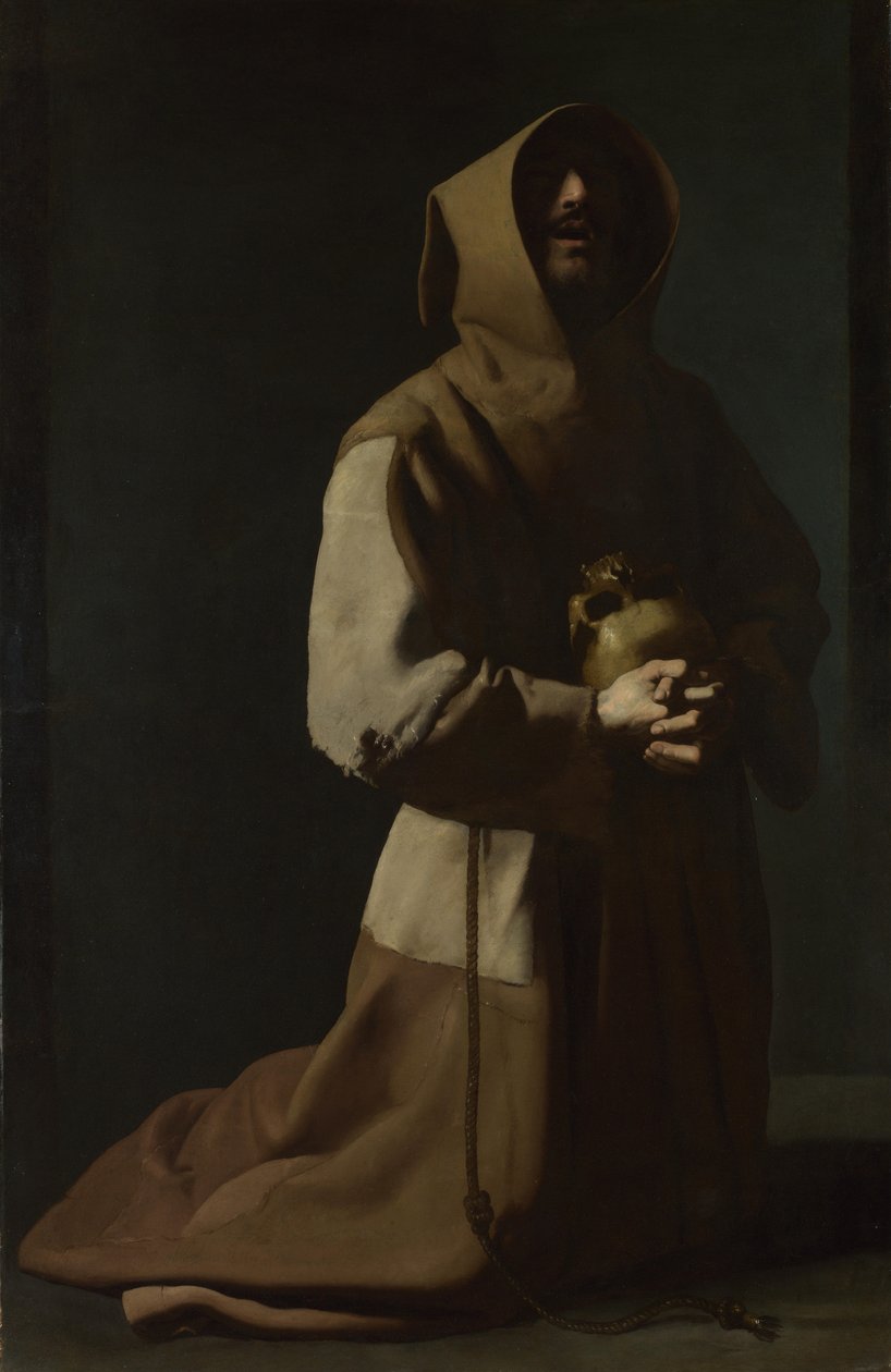 Meditasyonda Aziz Francis, 1635-1640 by Francisco de Zurbaran