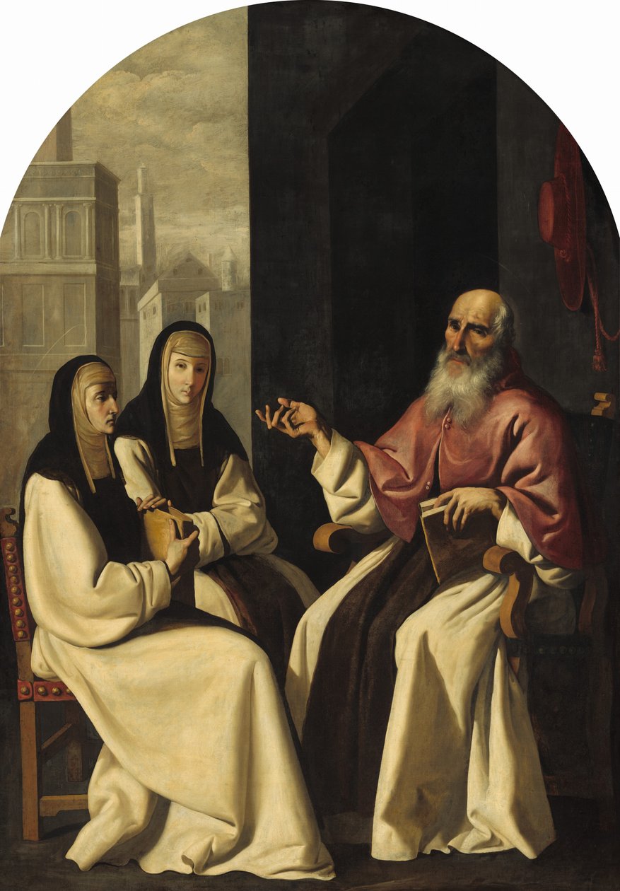 Aziz Paula ve Aziz Eustochium ile Aziz Jerome, c. 16401650 by Francisco de Zurbaran