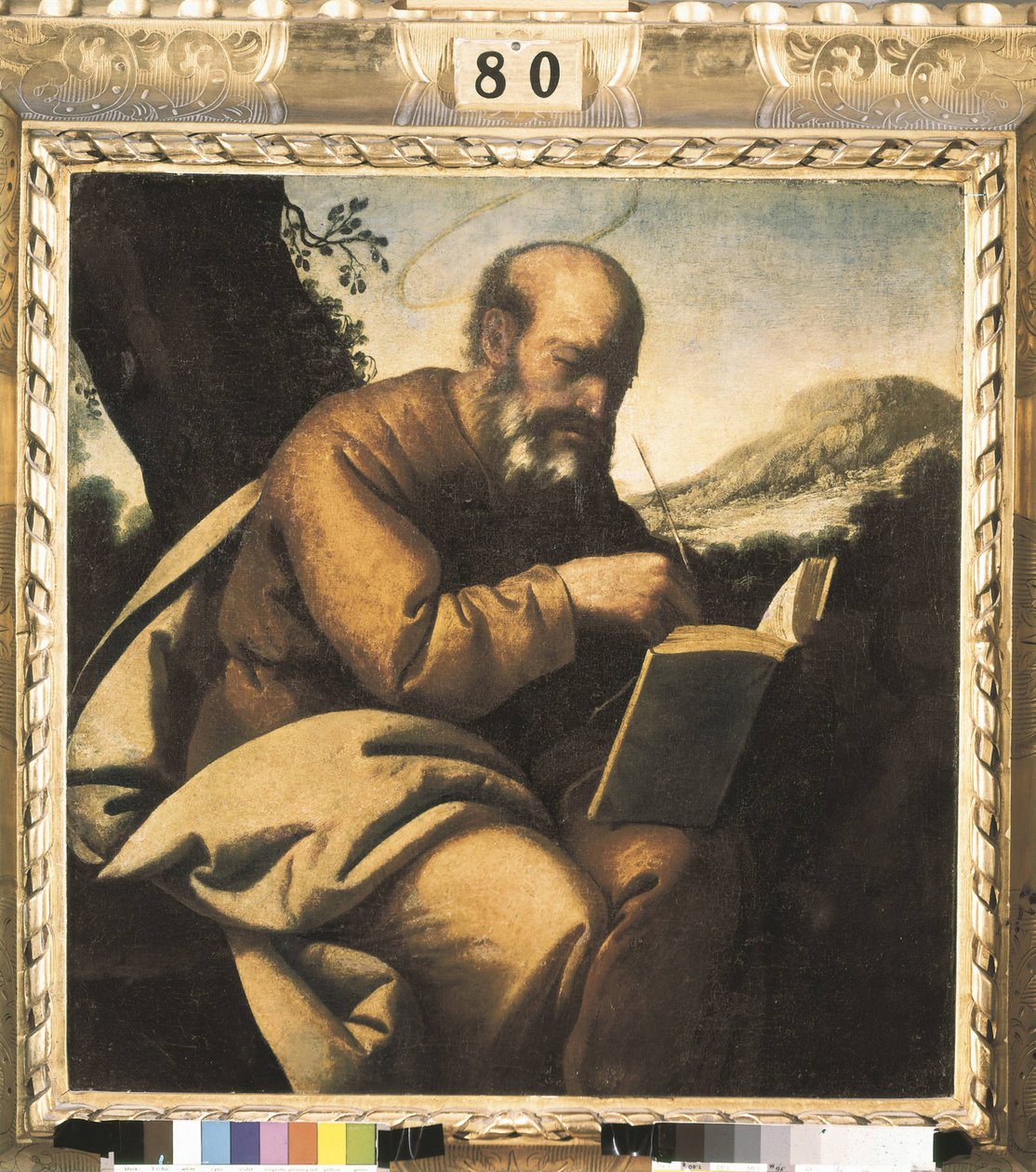 Aziz Luke. 1633 (tuval üzerine yağlı boya) by Francisco de Zurbaran