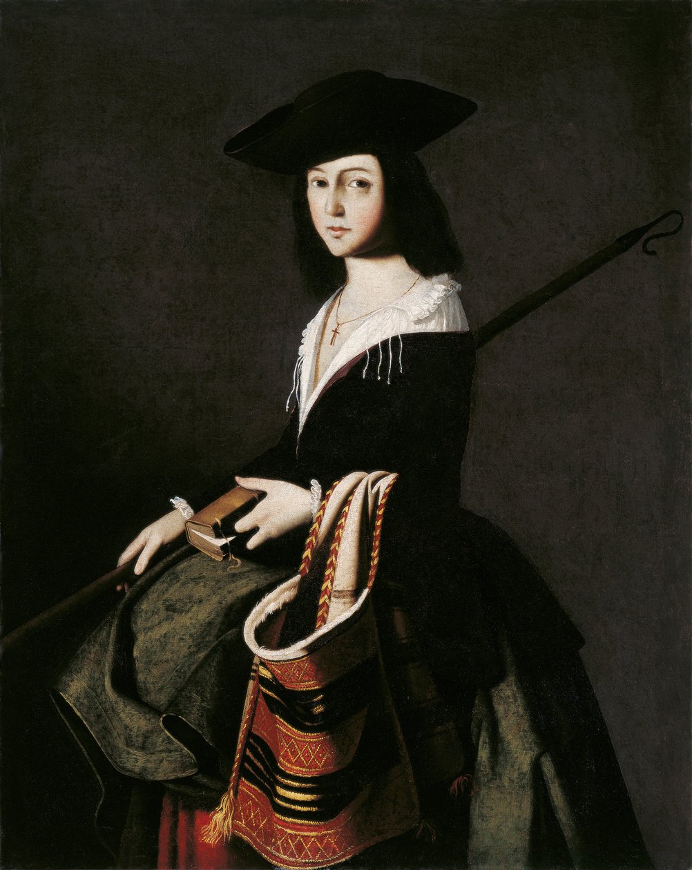 Saint Marina (Sainte Marine) - Zurbaran, Francisco, de (1598-1664) - yaklaşık 1640-1645 - Tuval üzerine yağlı boya - 111x88 - Museo Carmen Thyssen, Malaga by Francisco de Zurbaran