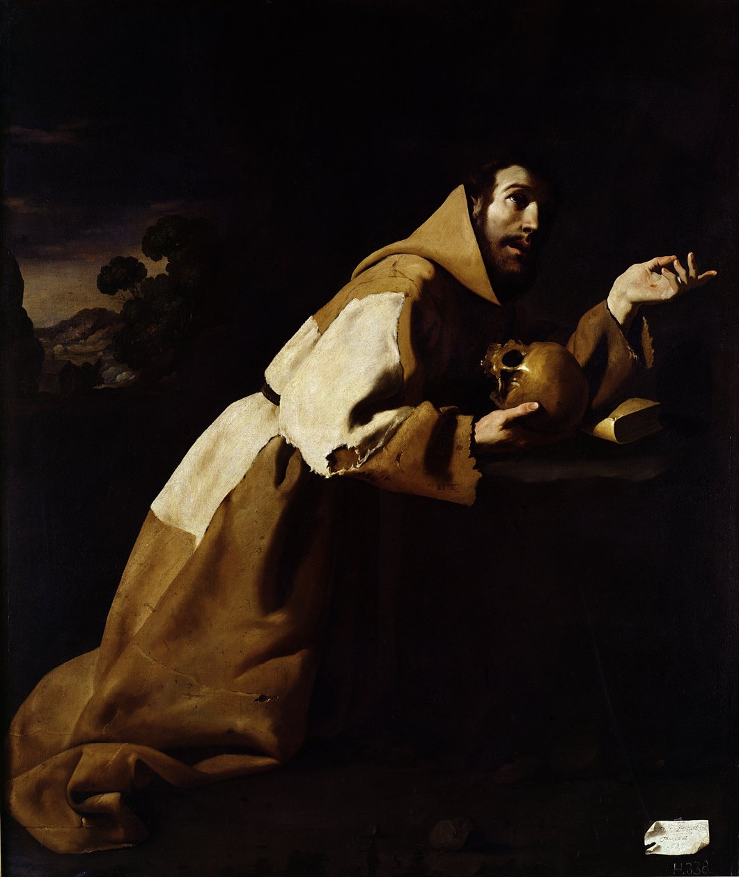 Francis Meditasyonda, 1639 by Francisco de Zurbaran