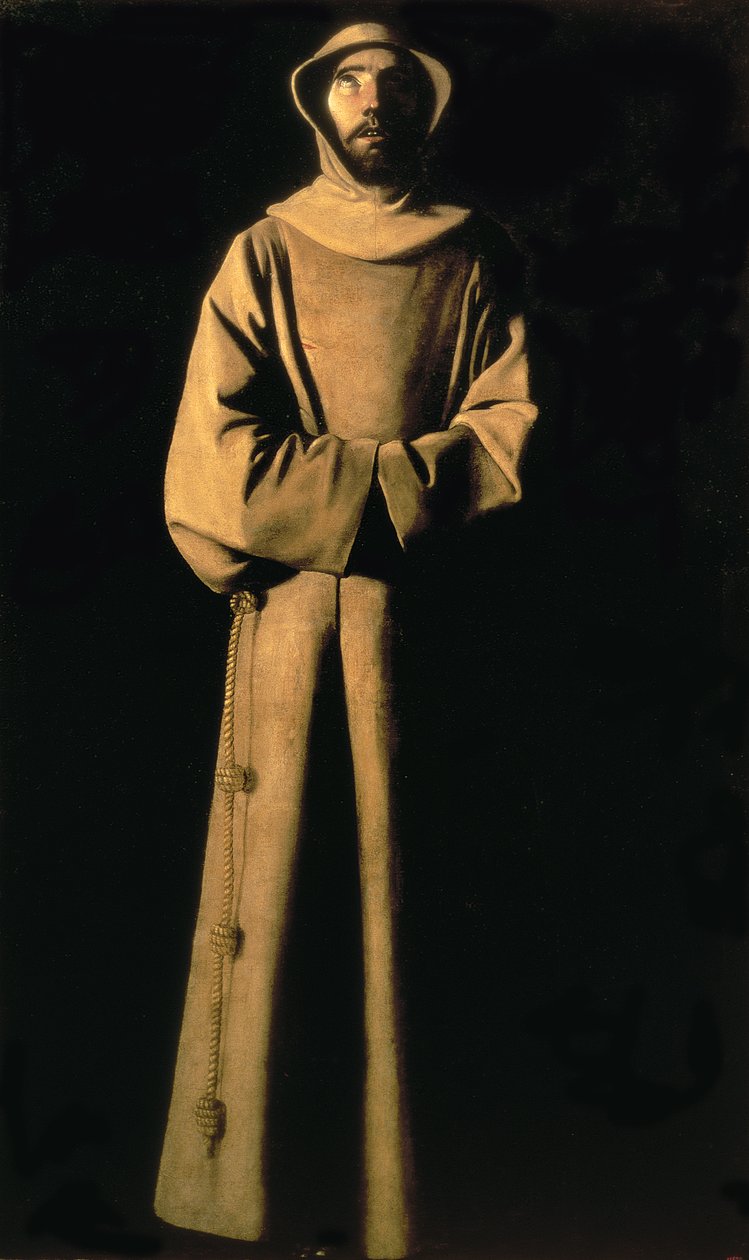 Assisili Aziz Francis, c.1640 (tuval üzerine yağlı boya) by Francisco de Zurbaran
