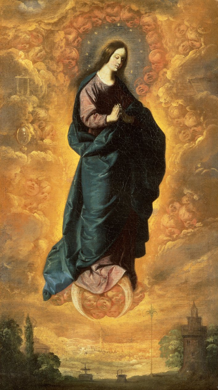 Immaculate Conception (tuval üzerine yağlı boya) by Francisco de Zurbaran
