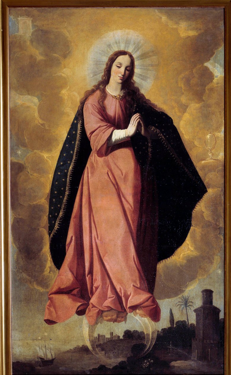 Immaculee Resim Tasarımı Francisco de Zurbaran (1598-1664) 17. yüzyıl Marchena. Aziz John Baptist Kilisesi by Francisco de Zurbaran