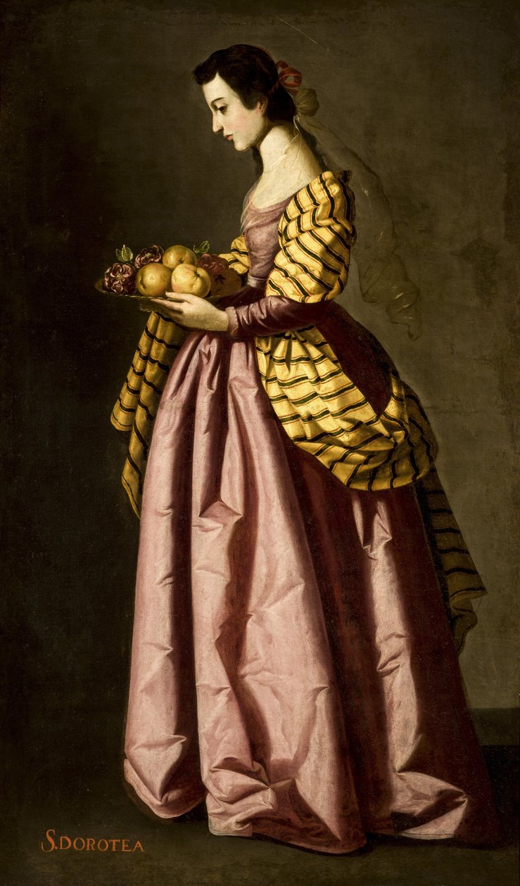 Aziz Dorothy, c. 1640. by Francisco de Zurbaran
