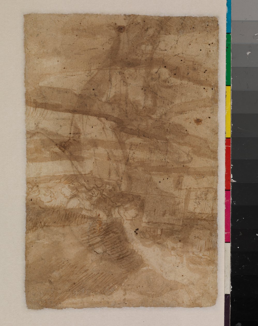 Bir manzara parçası, tersine, 17. yüzyıl by Francisco the Younger Herrera
