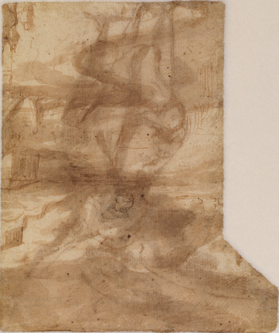Bir manzara parçası, tersine, 17. yüzyıl by Francisco the Younger Herrera