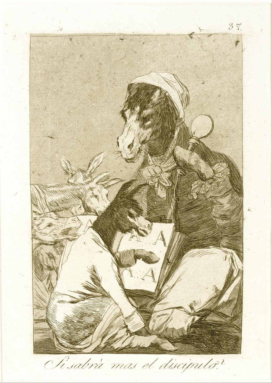 Öğrenci daha fazlasını biliyor olabilir mi? by Francisco de Goya