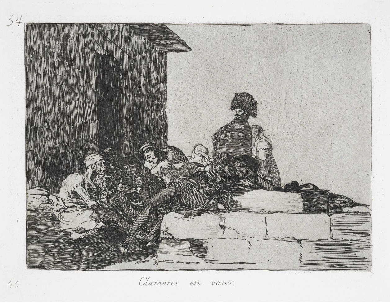 The Disasters of War dizisinden boş yere ağıtlar by Francisco de Goya