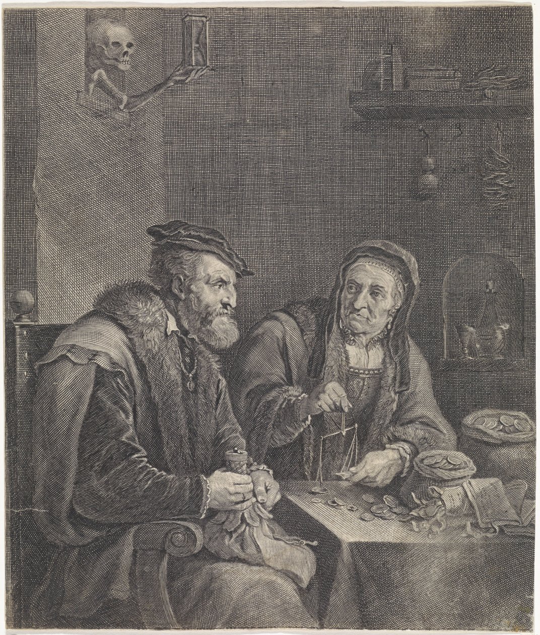 Para Tartılan Bir Çift by Franciscus van der Steen