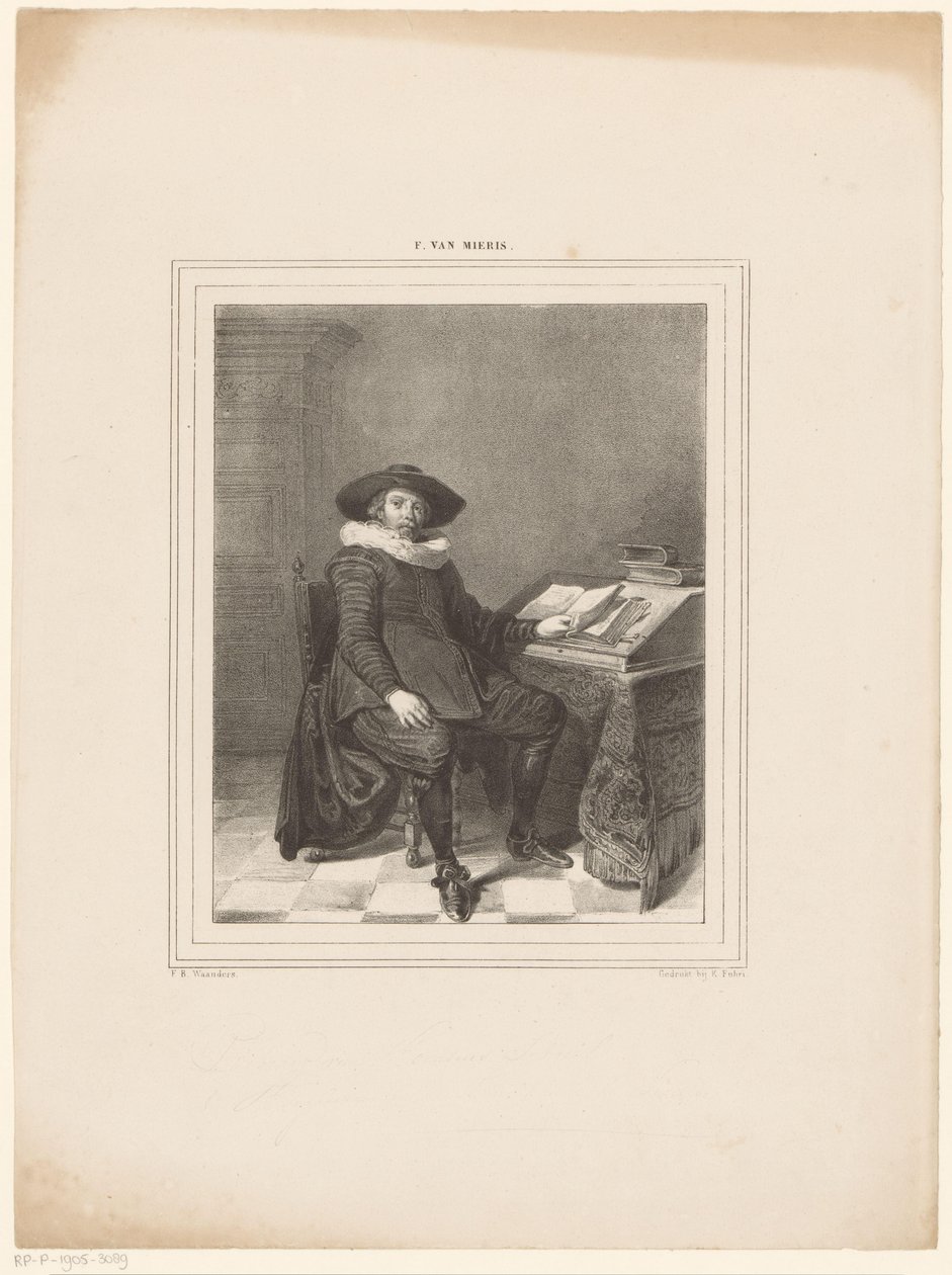 Bilinmeyen bir adamın portresi by Franciscus Bernardus Waanders