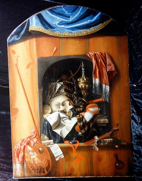 Vanitas Natürmort ile Trompe l