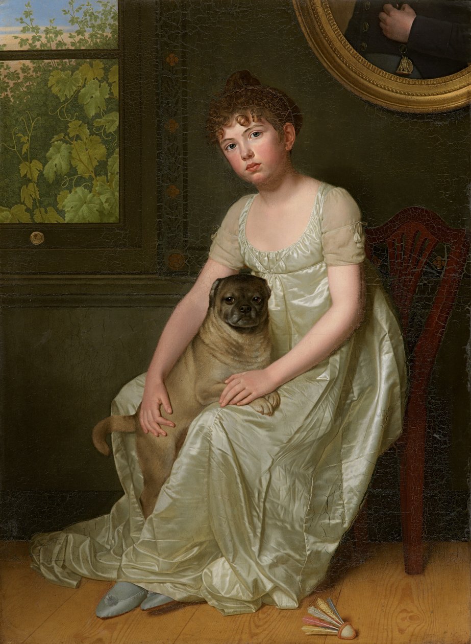 Sylvie de la Rue'nin Portresi (tuval üzerine yağlıboya) by Franciscus Joseph Octave van der Donckt
