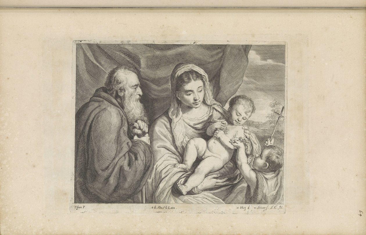 İsa Çocuklu Meryem ve Vaftizci Genç Yahya by Franciscus van der Steen