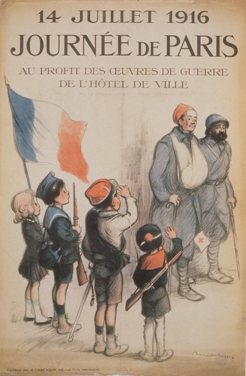 Paris Günü. 14 Temmuz 1916, 1916 by Francisque Poulbot