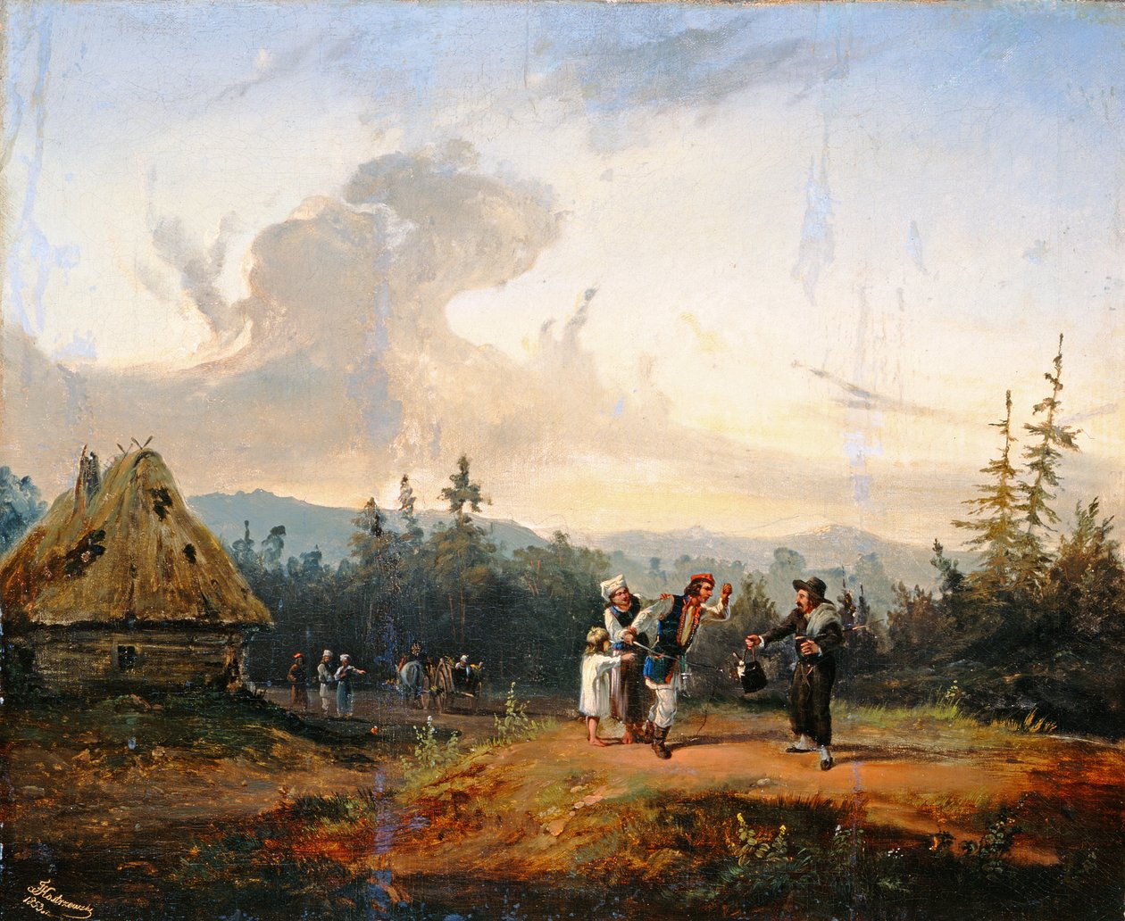 Yahudi Tüccarla Tartışmalar, 1853 by Franciszek Kostrzewski