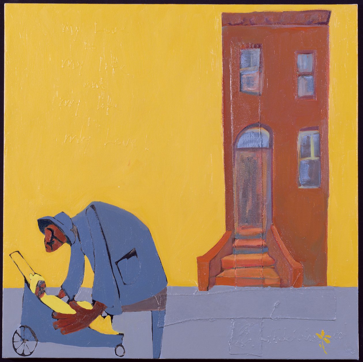 Anne ve Çocuk, 2001 (tuval üzerine karışık teknik) by Francks Deceus