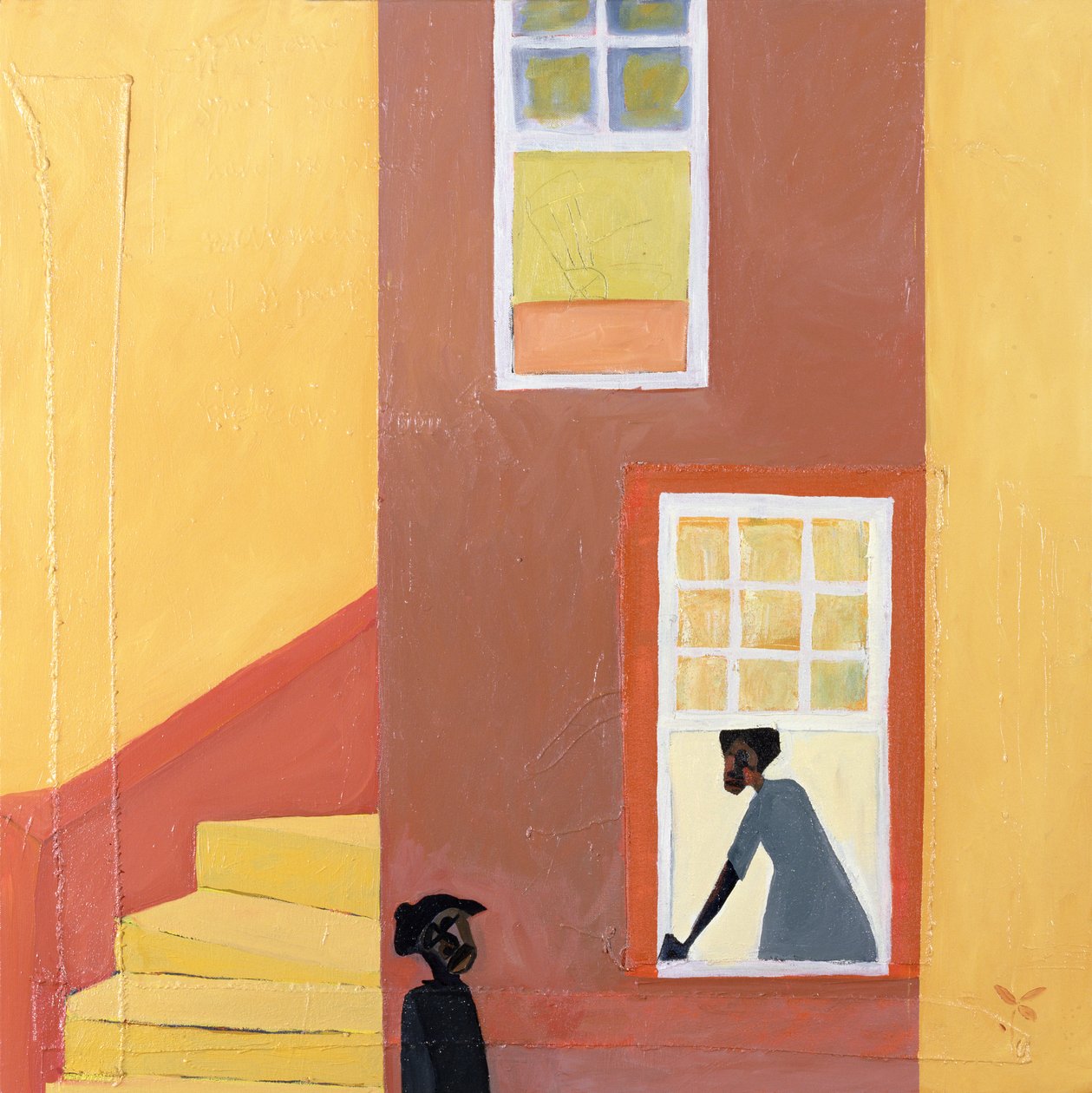 Pencere Konuşması, 2001 (tuval üzerine karışık teknik) by Francks Deceus