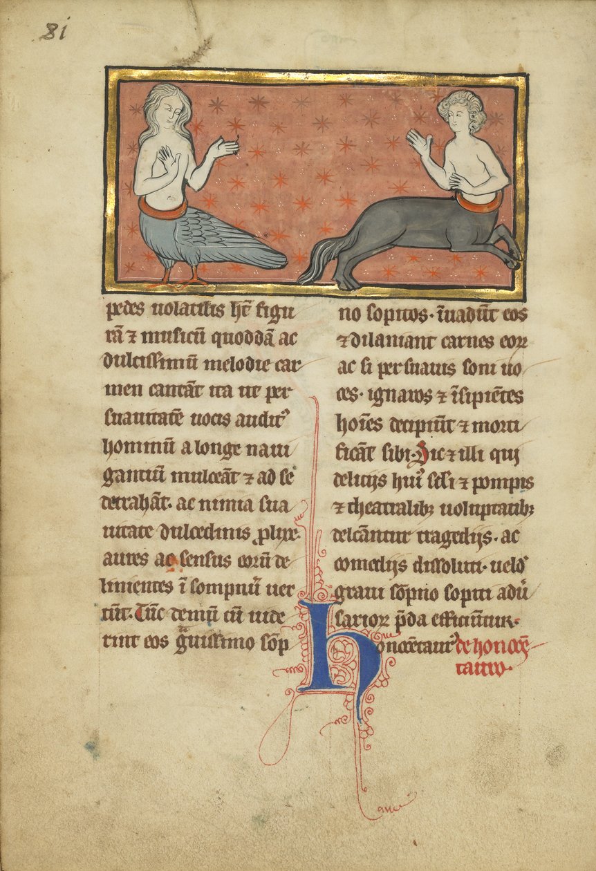 Bir Siren ve bir Centaur, bir bestiary