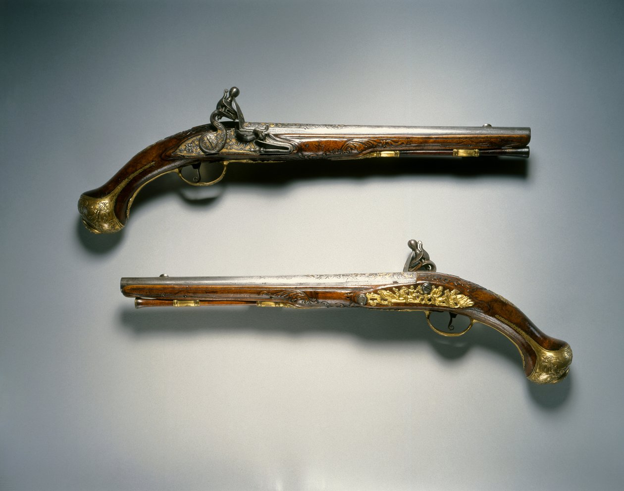 Çakmaklı tabanca çifti, Liège, 18. yüzyılın başları by Franco Flemish School