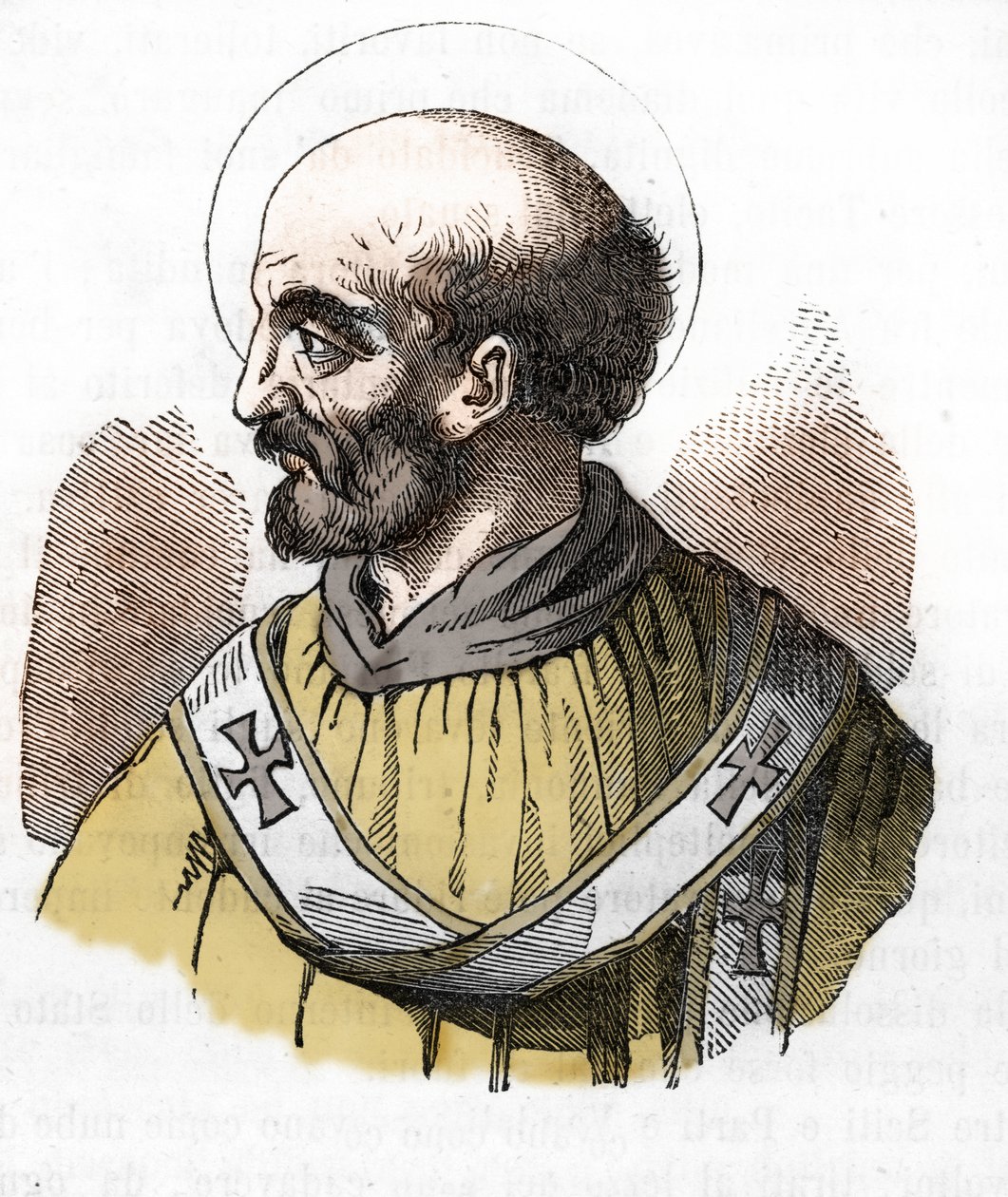 Antik Çağ: Papa II. Sixtus'un (Sixtus veya Sisto) temsili (258) Franco Mistrali'nin “” Misteri del Vaticano” adlı eserinden çizim by Franco Mistrali