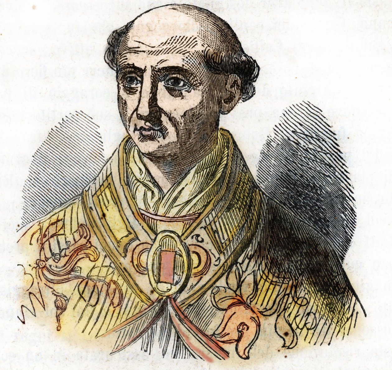 Papa Saint Calixte II'nin Portresi (Burgundy'li Gui, İtalyanca Guido dei Conti di Borgogna, Callisto II by Franco Mistrali