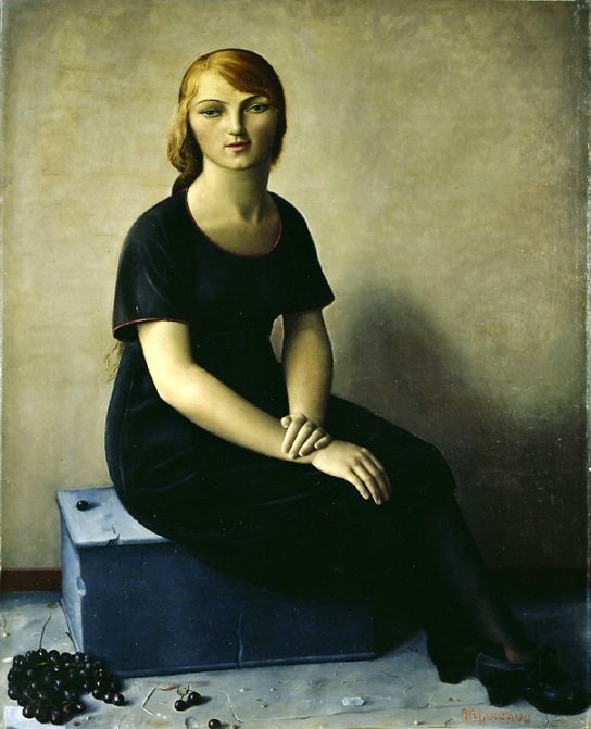 kadife elbiseli Yvonne by Francois Barraud