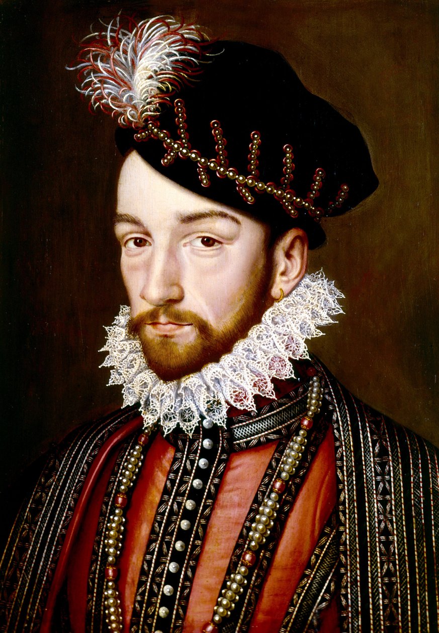 Panelde Charles IX yağı by François Clouet