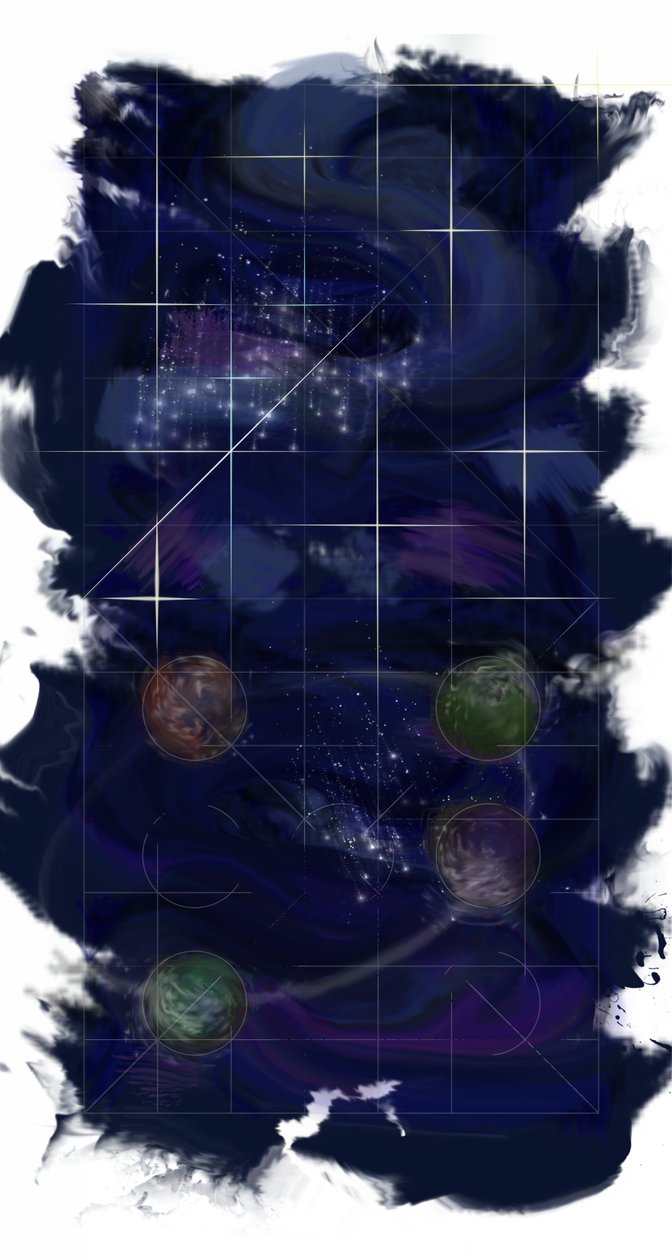 Genesis Day 4: Stars, 2014, (dijital boyama) by Francois Domain
