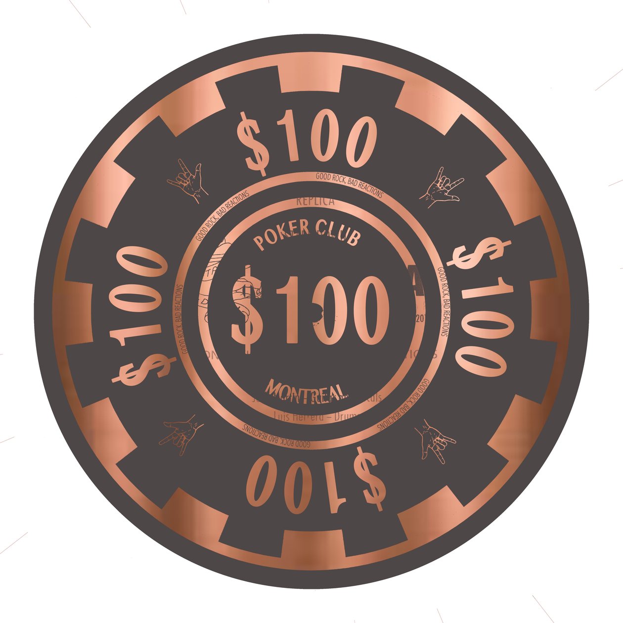 PokerChip $ 100, 2015, dijital by Francois Domain