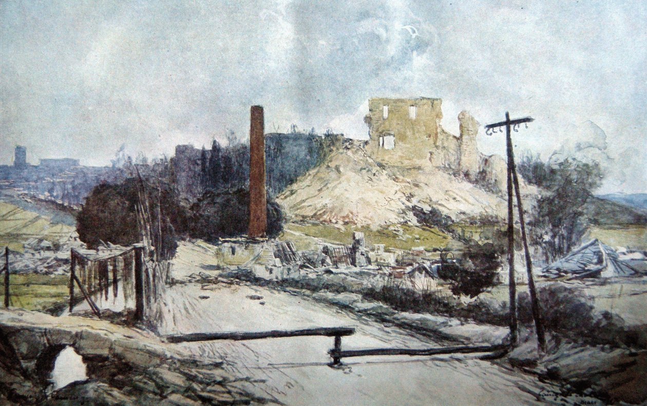 Coucy-le-Chateau, 1917 by Francois Flameng