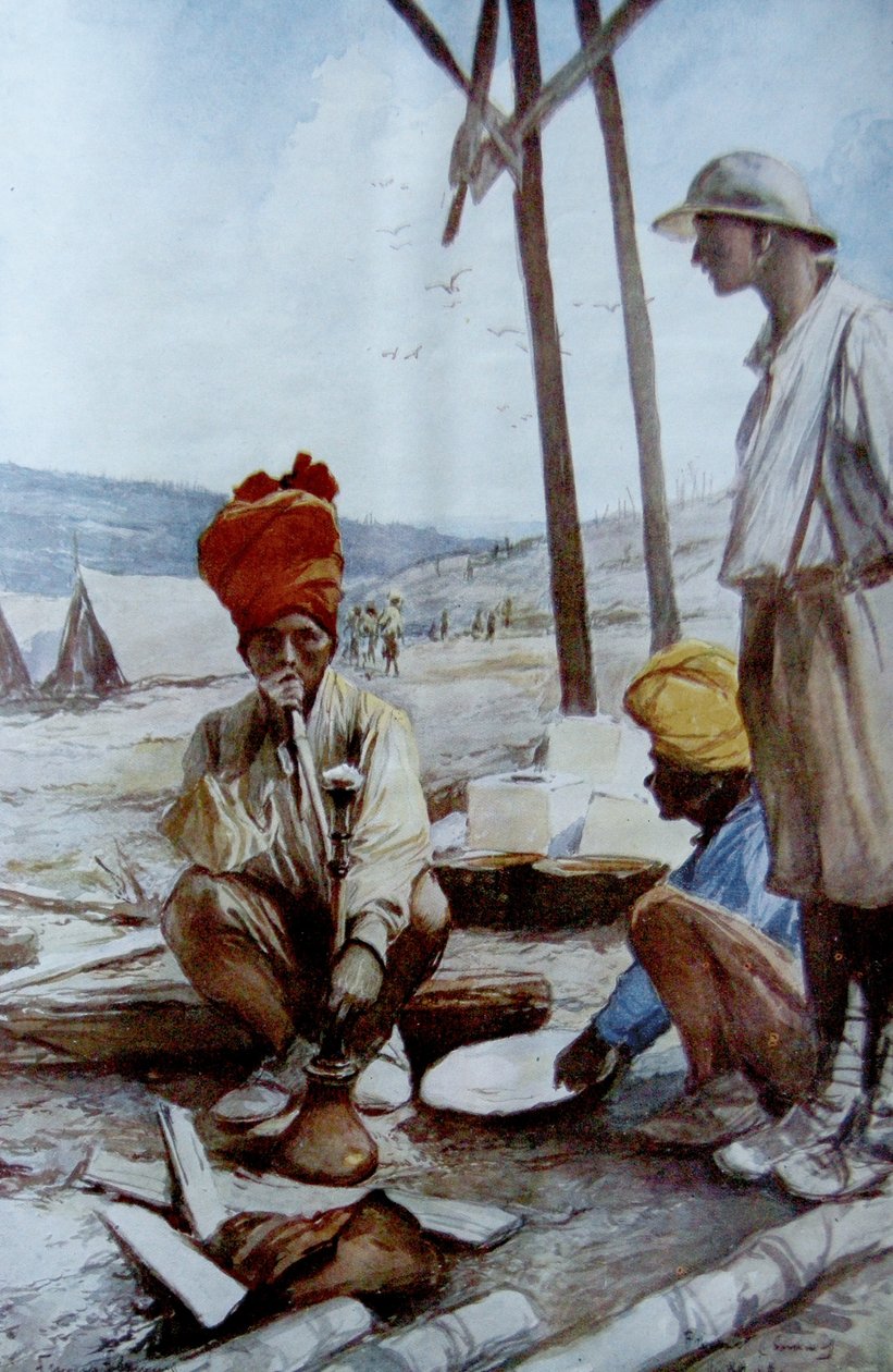 Dinlenmedeki Hint Süvarileri, 1917 by Francois Flameng