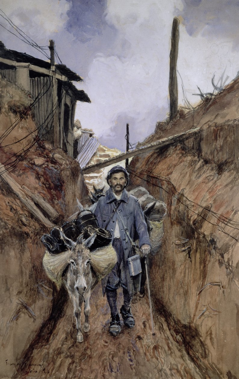 Eşek, Somme, 1916 by Francois Flameng