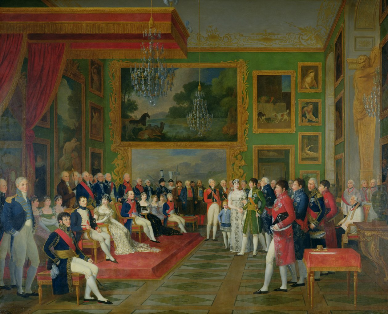 The Marriage of Eugene de Beauharnais (1781-1824) to Amalie Auguste of Bavaria in Munich, 13th January 1806, 1808  by Francois Guillaume Menageot