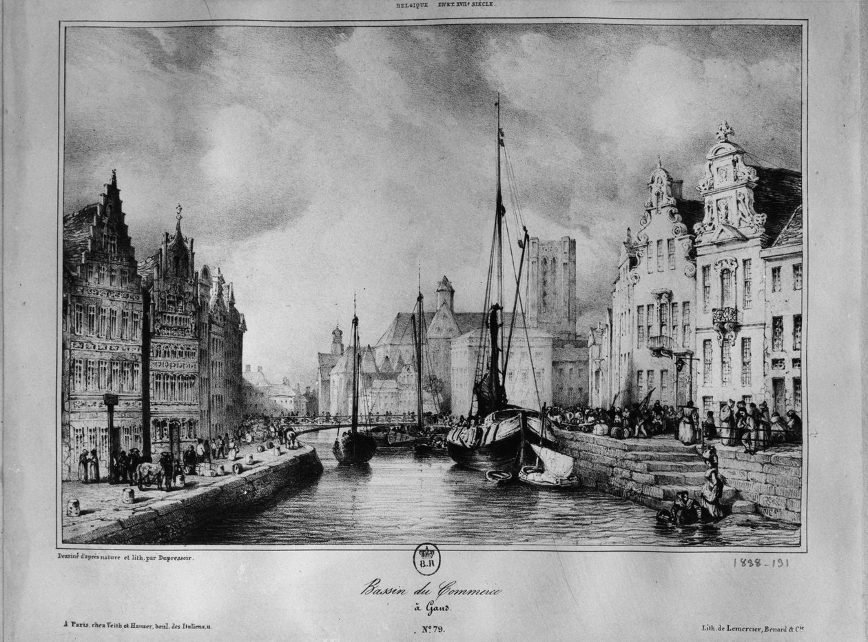 Gent manzarası by Francois Joseph Dupressoir