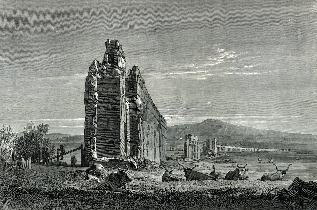 Appius Claudius, Roma Su Kemeri Harabeleri by Francois Louis Francais