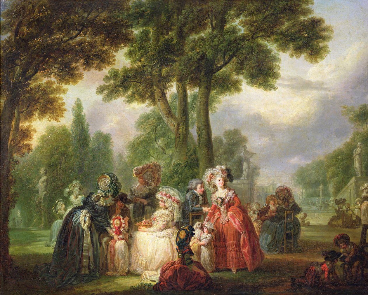 Parkta Bir Toplantı by Francois Louis Joseph Watteau