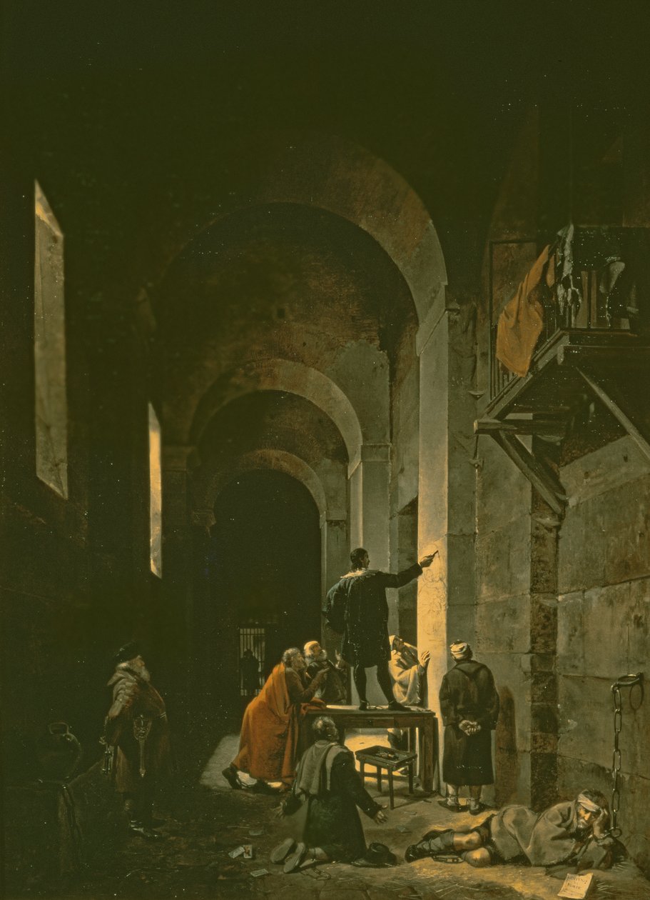 Jacques de Stella (1596-1657) Hapishanede, 1810 by Francois Marius Granet