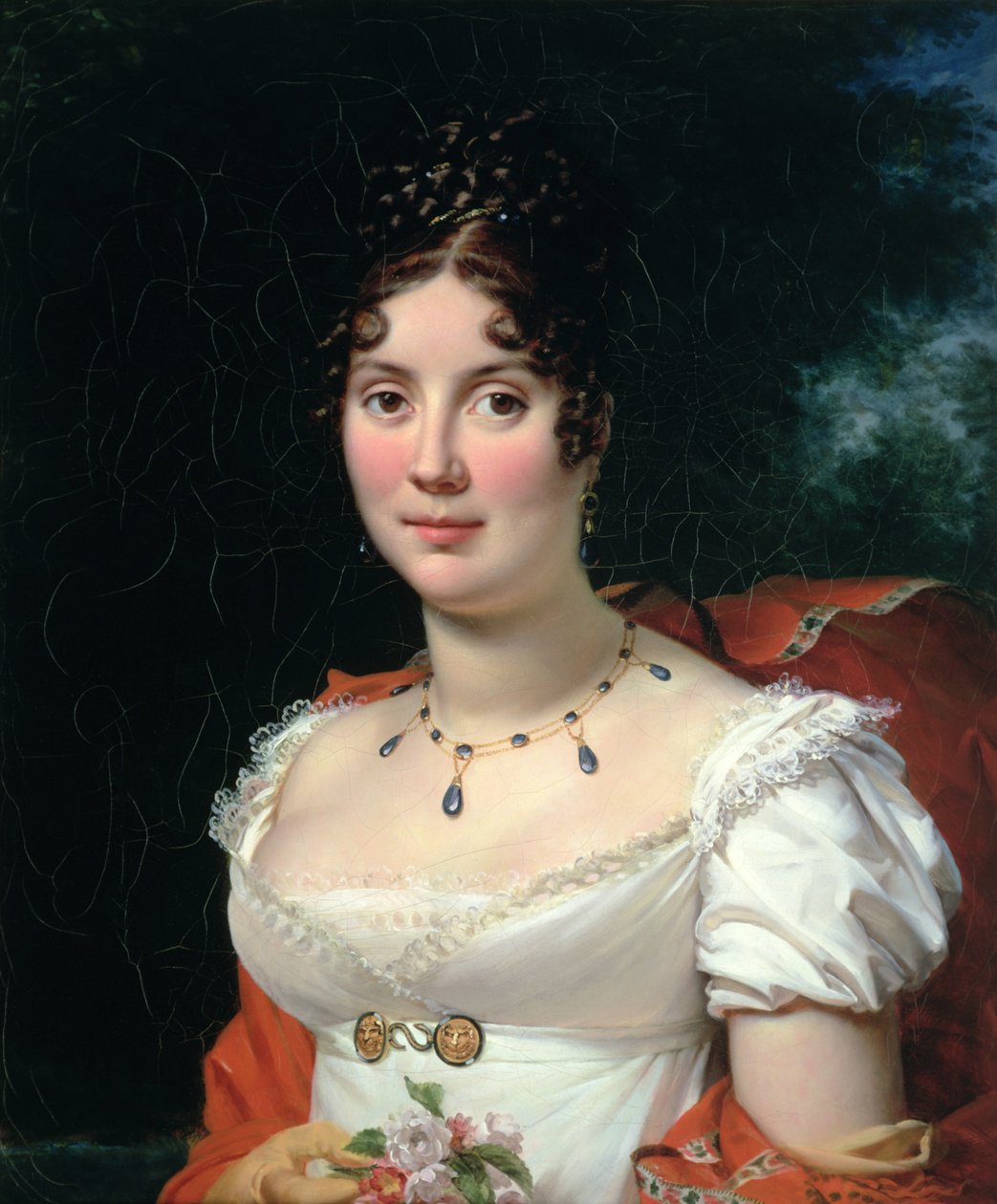 İmparatorluk Elbiseli Bir Bayan Portresi by Baron François Pascal Simon Gérard