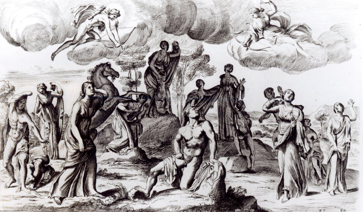 Niobe ve çocukları, c.1653 by Francois Perrier