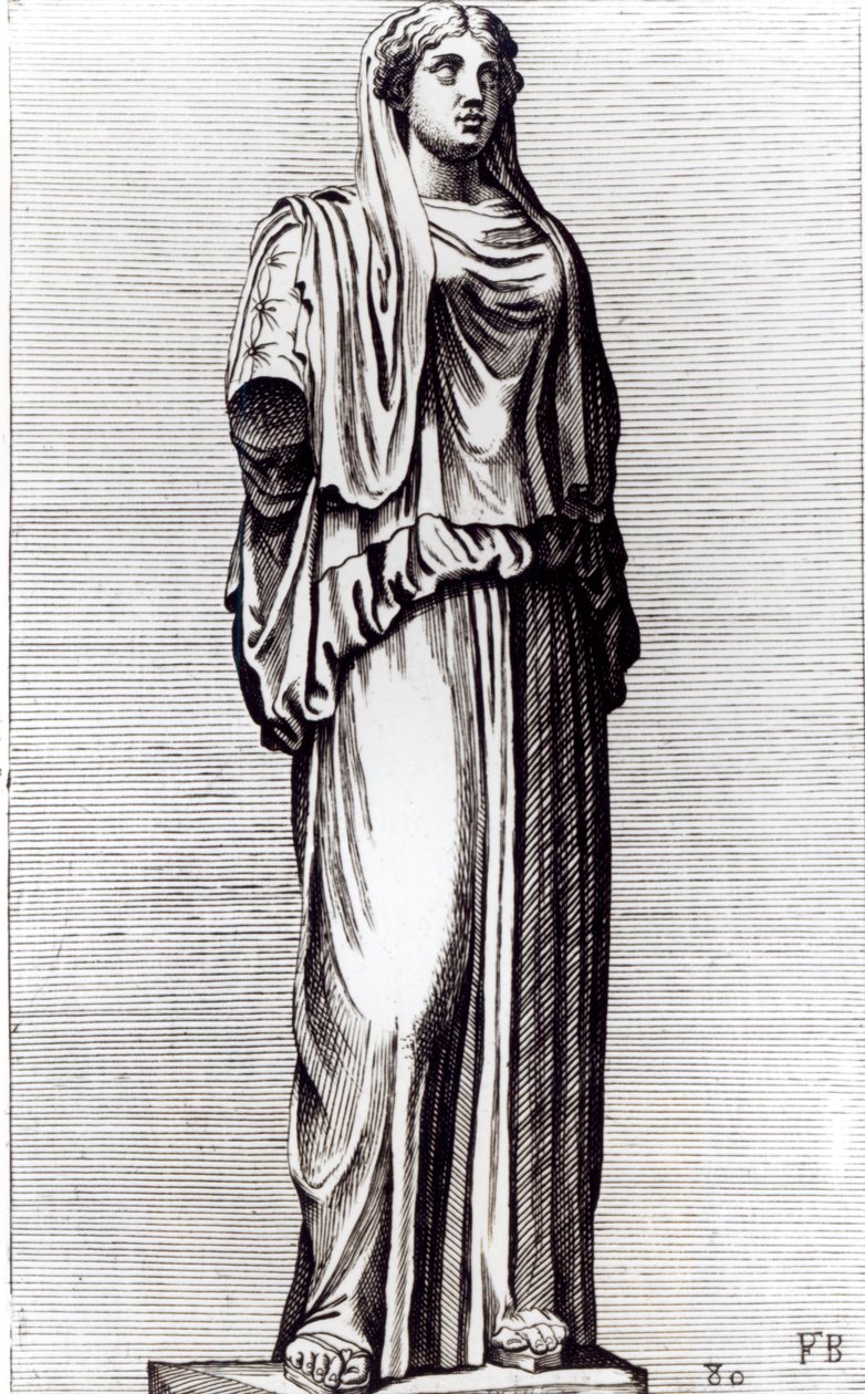 Vestal Virgin, c.1653 (gravür) by Francois Perrier