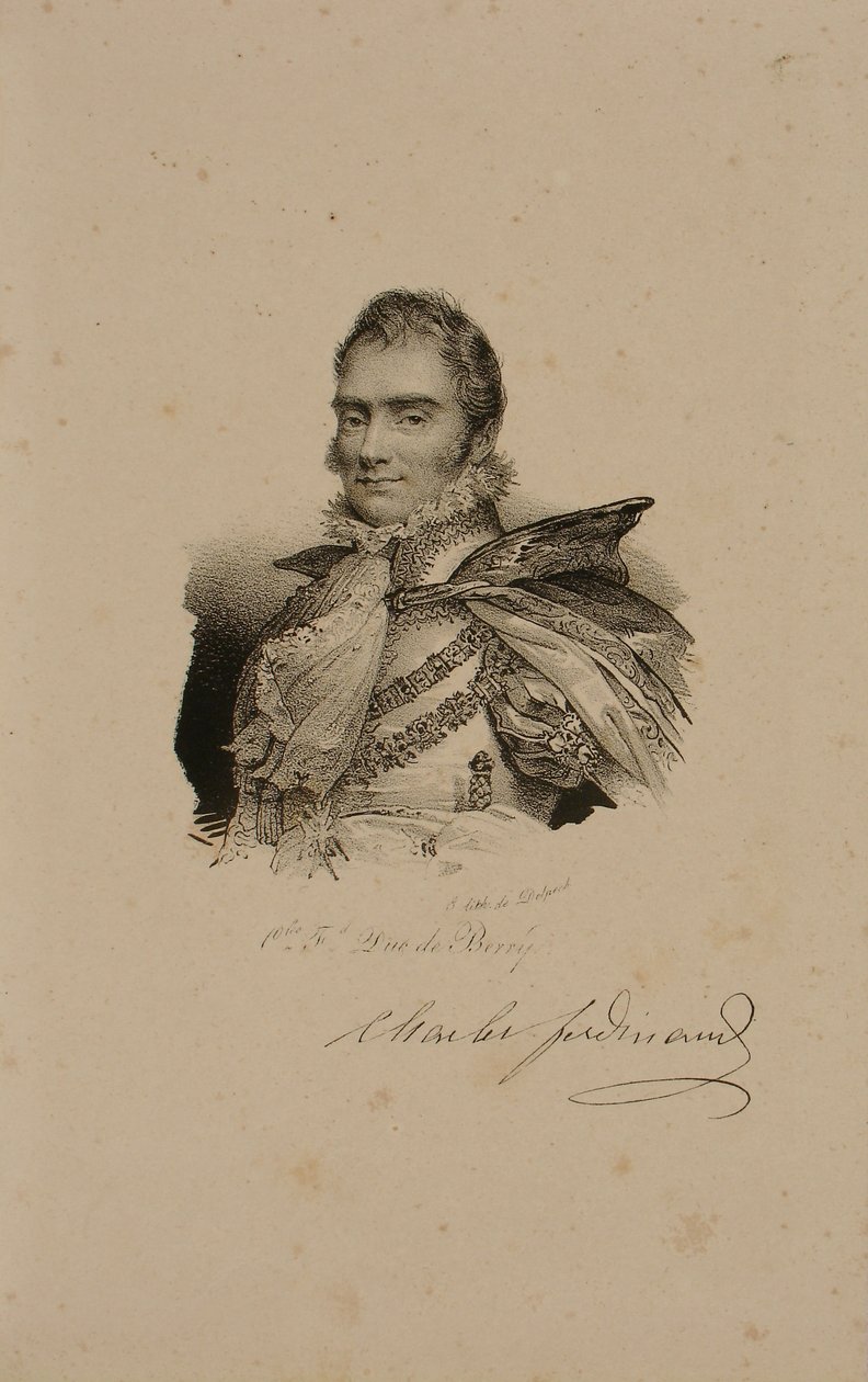 Fransa Charles Ferdinand, Berry Dükü (1778-1820) 1814 by Francois Seraphin Delpech