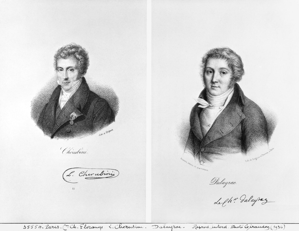 Luigi Cherubini (1760-1842) ve Nicolas Marie Dalayrac (1753-1809) by Francois Seraphin Delpech