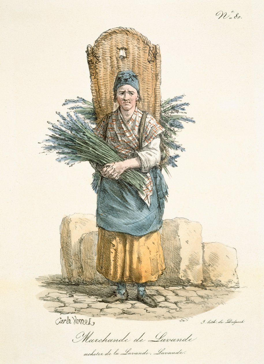 ಪ್ಯಾರಿಸ್ ಲ್ಯಾವೆಂಡರ್ ಸೆಲ್ಲರ್, ಸಿ.1820 ಟರ್ಕ್ by Francois Seraphin Delpech