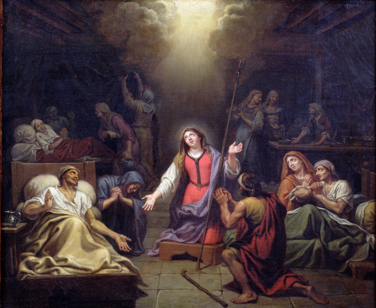 St. Genevieve Hastaları Korumak, 1680 by Francois Verdier