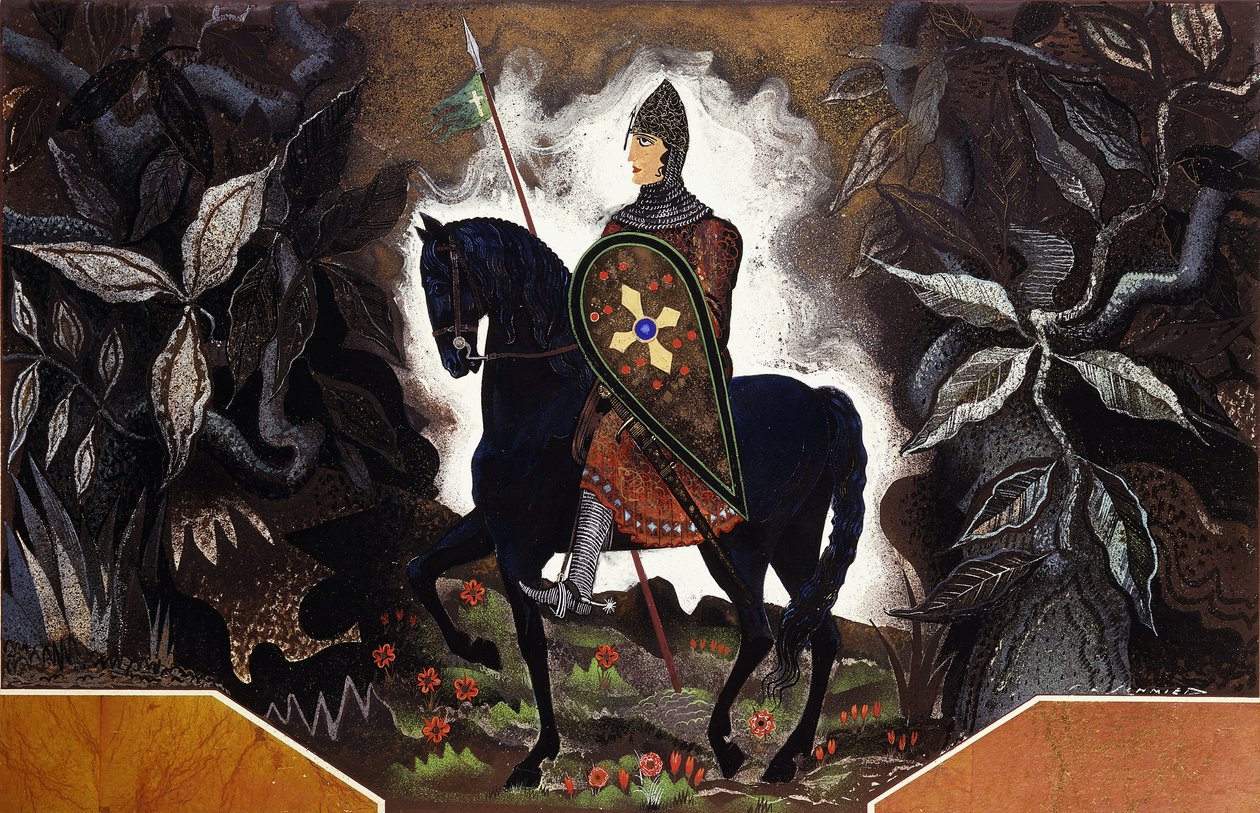 Norman Knight, c.1932 (gemide guaj boya) by Francois Louis Schmied
